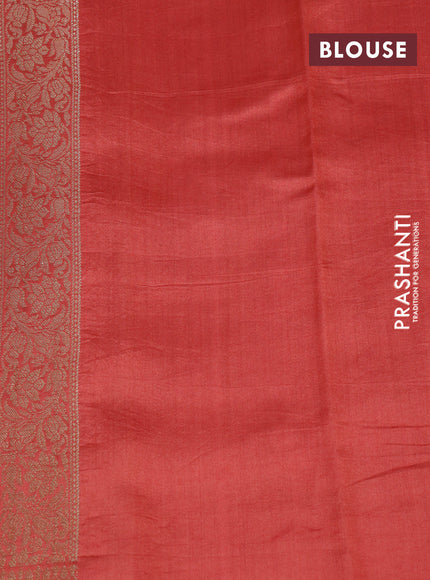 Chiniya silk saree light green and pink with allover zari woven buttas and zari woven border