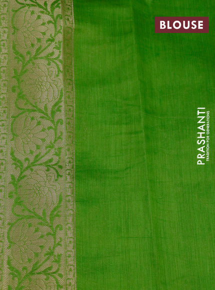 Chiniya silk saree pink and light green with zari woven buttas and zari woven border