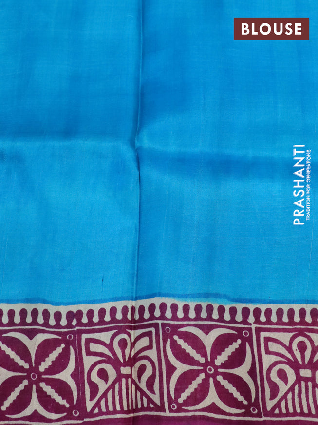 Bishnupuri silk saree cream with plain body and ganga jamuna border