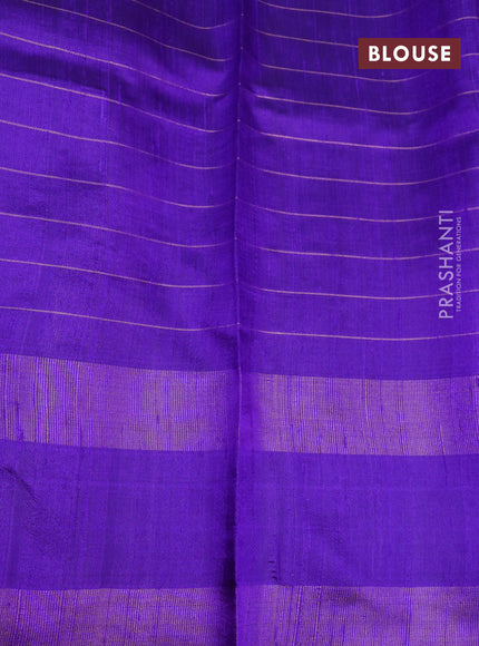 Pure dupion silk saree maroon and violet with allover zari checked pattern and temple design zari woven rettapet border