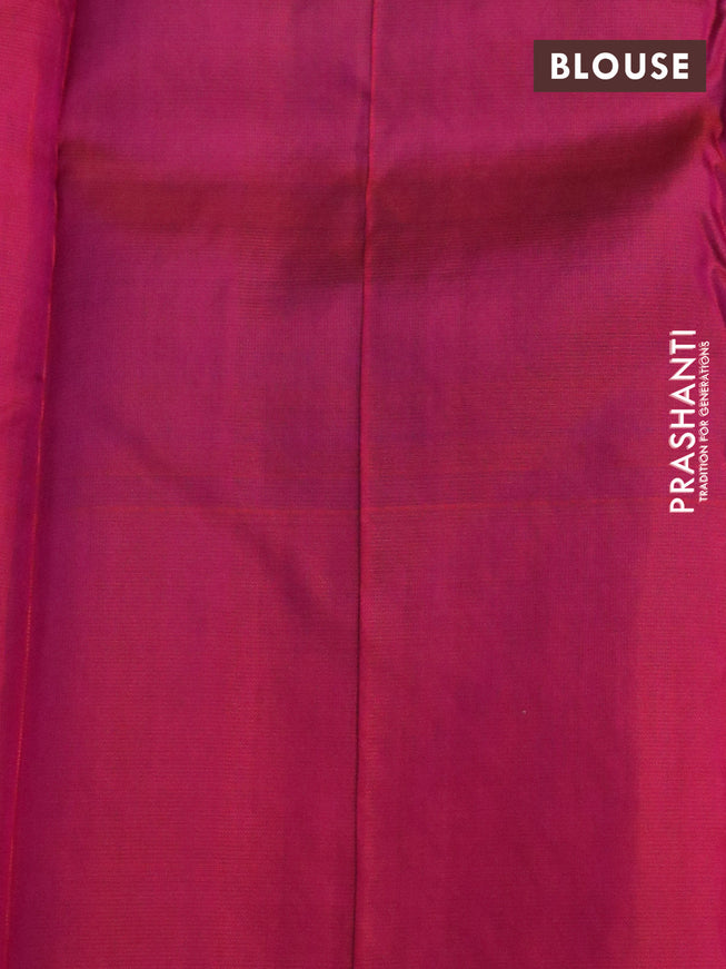 Pure soft silk saree teal blue and dual shade of pinkish orange with zari woven buttas and zari woven butta border