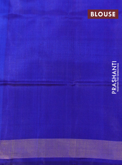 Rajkot patola silk saree pink and blue with allover ikat weaves and zari woven border