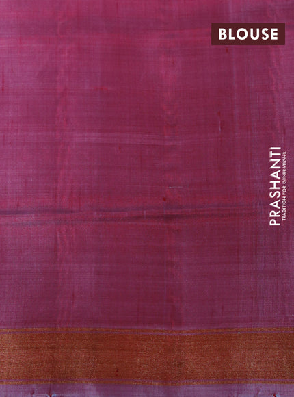 Rajkot patola silk saree grey and maroon with allover ikat weaves and zari woven border