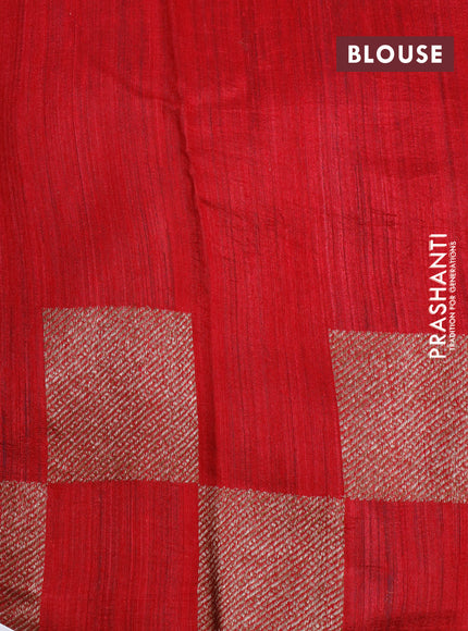 Banarasi raw silk saree cs blue and maroon with thread & zari woven buttas and woven border