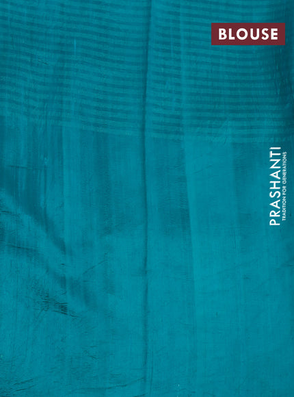 Banarasi raw silk saree green with thread & zari woven buttas and woven border