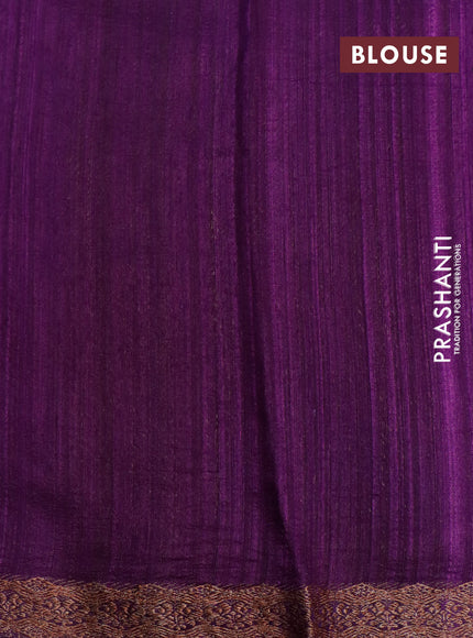 Banarasi raw silk saree purple with thread & zari woven buttas and woven border