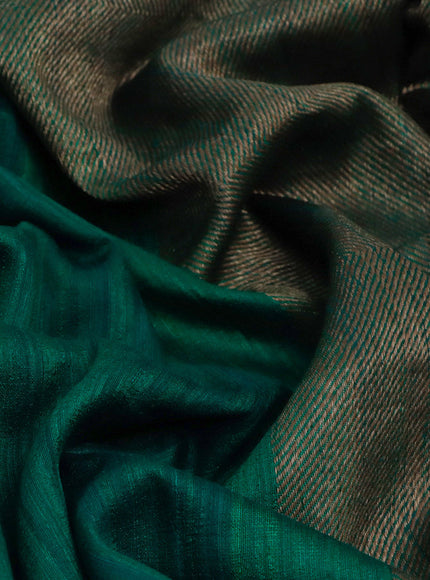 Banarasi raw silk saree green with thread & zari woven buttas and woven border