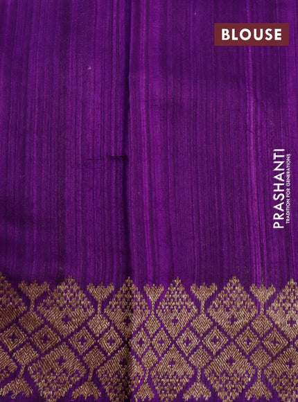 Banarasi raw silk saree purple with thread & zari woven buttas and woven border