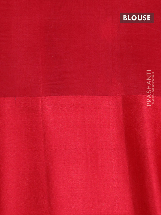 Banarasi organza silk saree red with zari woven buttas and zari woven butta border