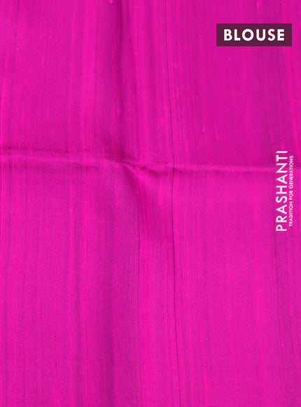 Pure raw silk saree light green and pink with allover silver zari weaves in borderless style