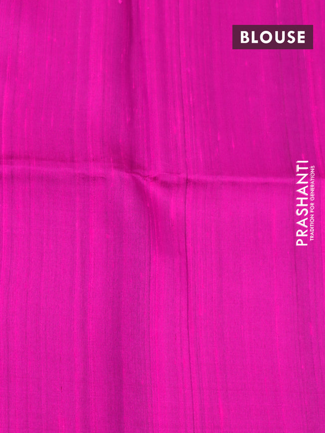 Pure raw silk saree light green and pink with allover silver zari weaves in borderless style