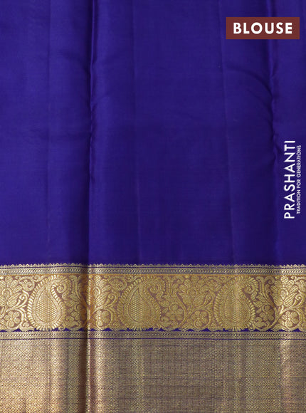 Pure kanchipuram silk saree dark pink and mustard yellow with paisley zari woven buttas and rich zari woven border