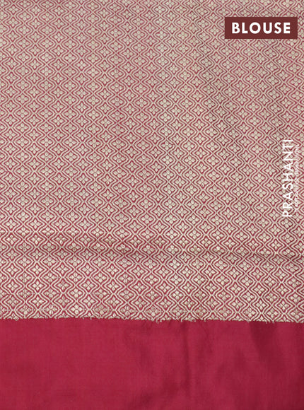 Pure banarasi uppada silk saree maroon with allover floral zari weaves and zari woven border