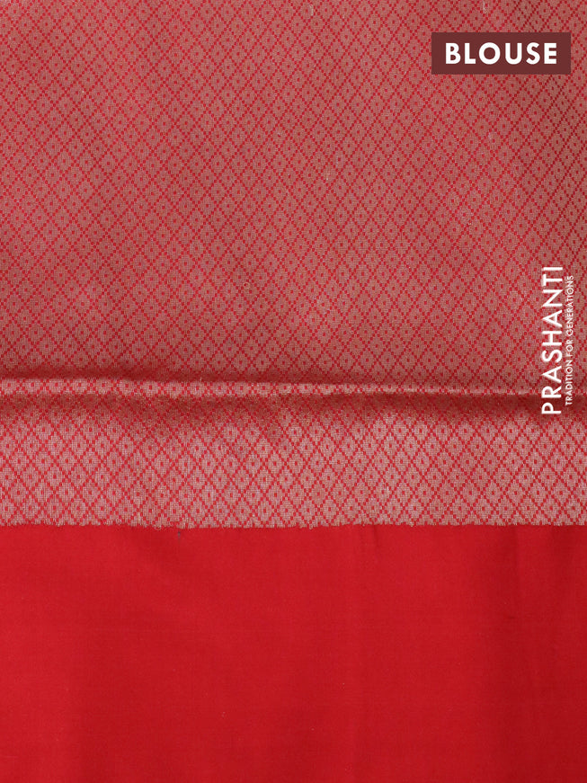 Pure banarasi uppada silk saree wine shade and red with allover thread & zari woven floral weaves and zari woven border