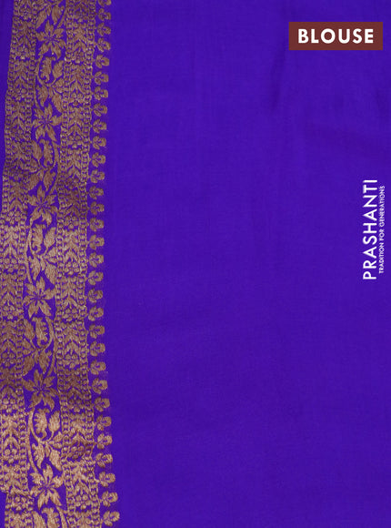 Banarasi georgette silk saree violet with allover thread & zari weaves bandhani prints and woven border