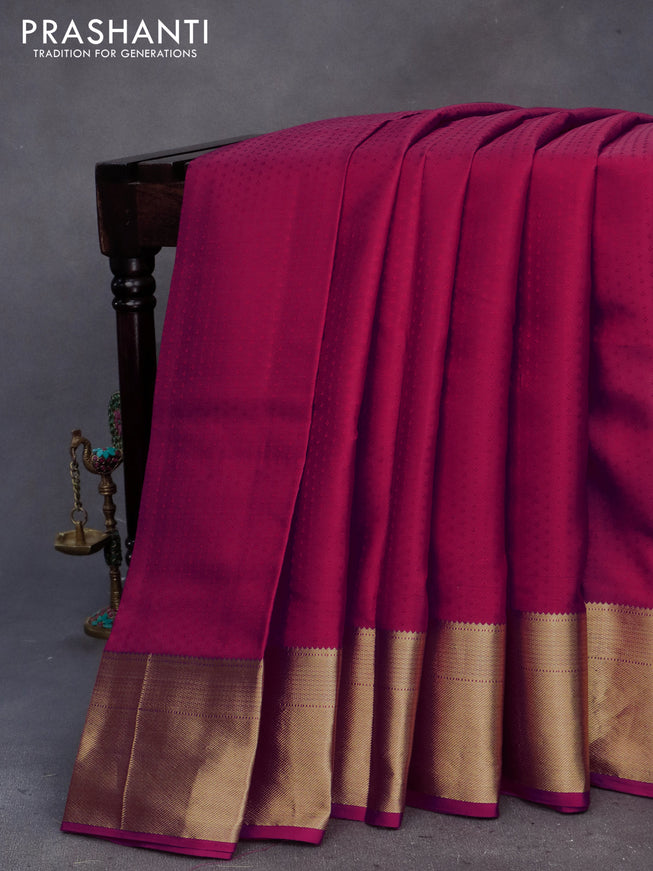 Pure kanchipuram silk saree pink with allover self emboss and zari woven border