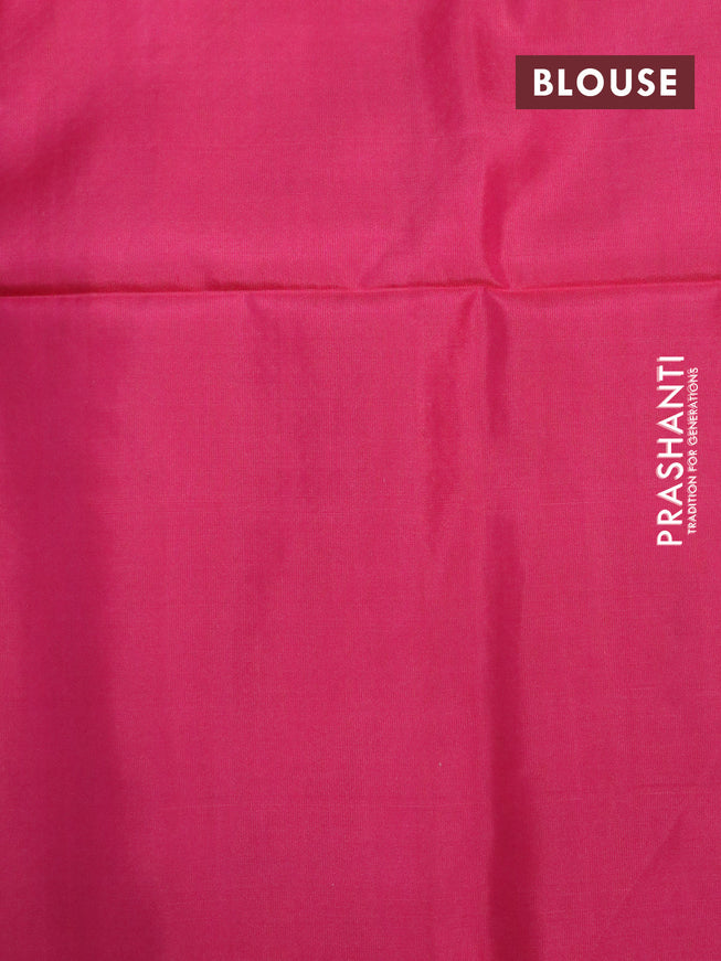 Pure soft silk saree lime yellow and pink with allover zari weaves & buttas in borderless style