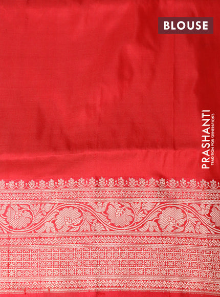 Banarasi handloom dupion silk saree black and red with zari woven buttas and rich zari wove border