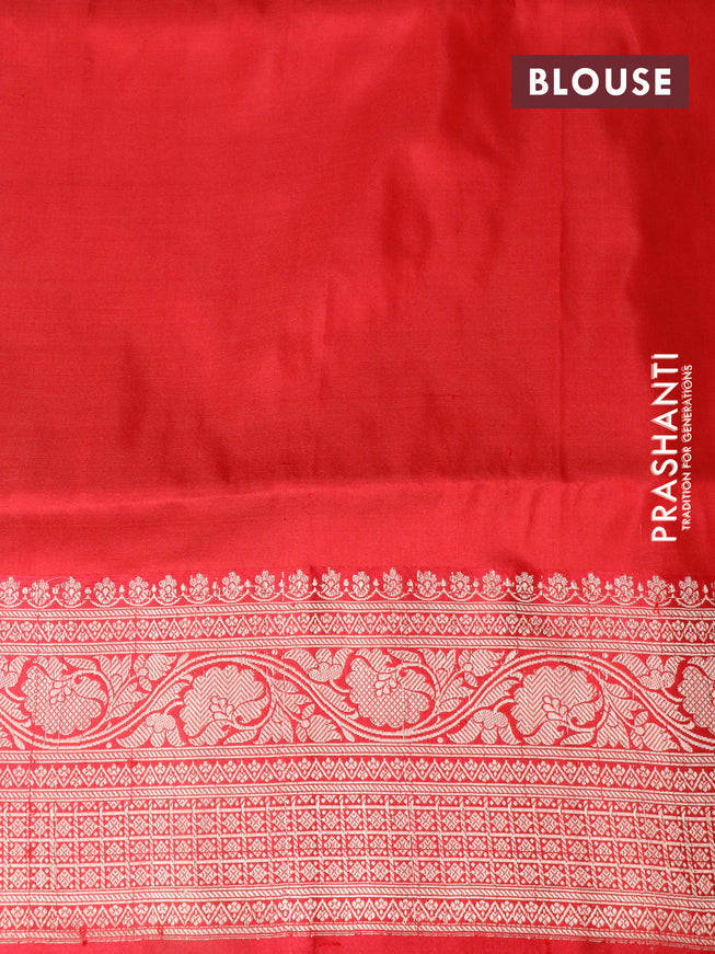 Banarasi handloom dupion silk saree black and red with zari woven buttas and rich zari wove border