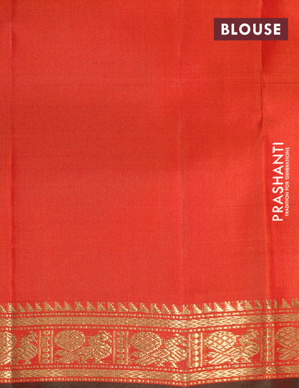 Pure kanchipuram silk saree maroon and dual shade of green with zari woven buttas and zari woven border