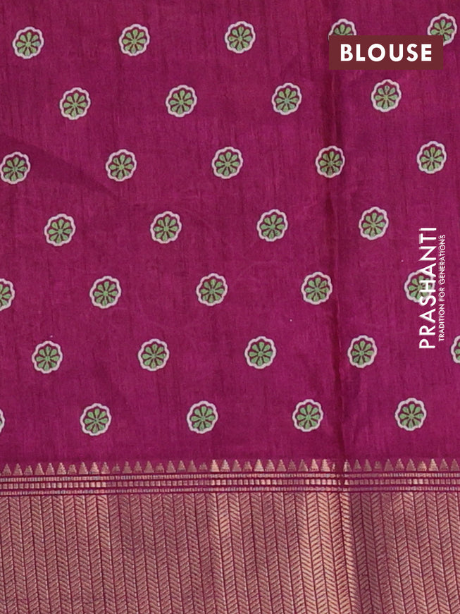 Semi dola saree wine shade with allover floral prints and zari woven border