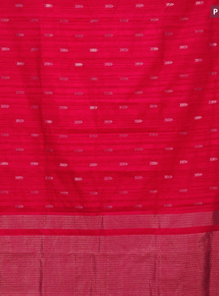 Banarasi semi matka silk saree pink with zari woven buttas and zari woven border