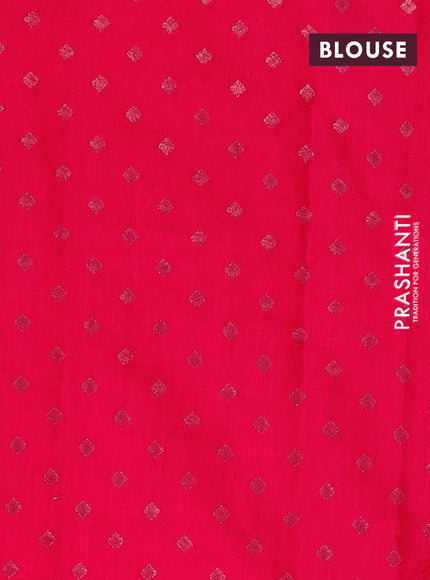 Banarasi semi matka silk saree pink with zari woven buttas and zari woven border