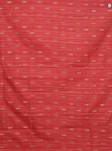 Banarasi semi matka silk saree rust shade with zari woven buttas and zari woven border