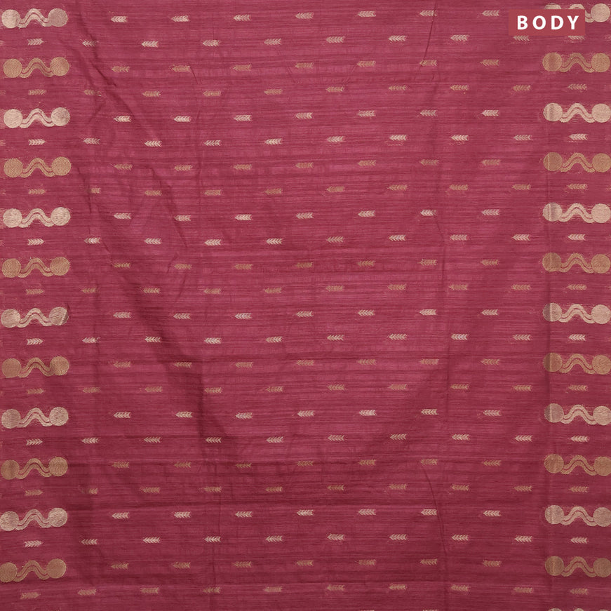 Banarasi semi matka silk saree onion pink with zari woven buttas and zari woven border