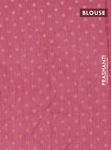 Banarasi semi matka silk saree onion pink with zari woven buttas and zari woven border