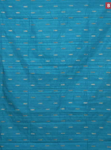 Banarasi semi matka silk saree light blue with zari woven buttas and zari woven border