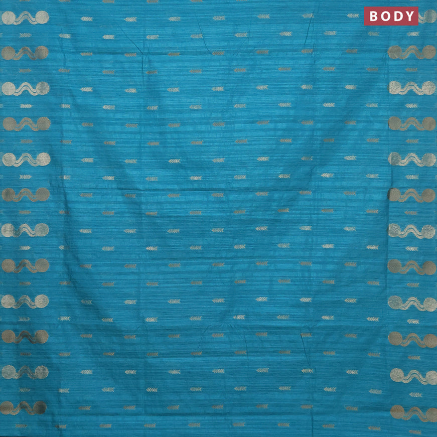 Banarasi semi matka silk saree light blue with zari woven buttas and zari woven border