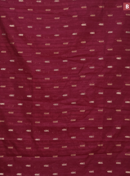 Banarasi semi matka silk saree wine shade with zari woven buttas and zari woven border