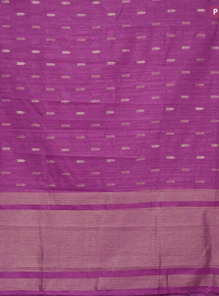 Banarasi semi matka silk saree lavender shade with zari woven buttas and zari woven border