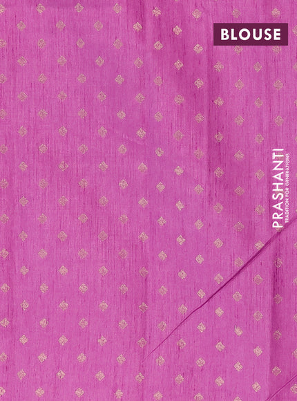 Banarasi semi matka silk saree lavender shade with zari woven buttas and zari woven border