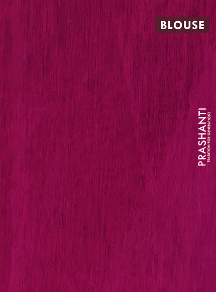 Banarasi semi matka silk saree dark magenta pink with allover thread weaves in borderless style