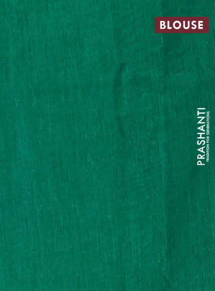 Banarasi semi matka silk saree green and brown with allover thread weaves in borderless style