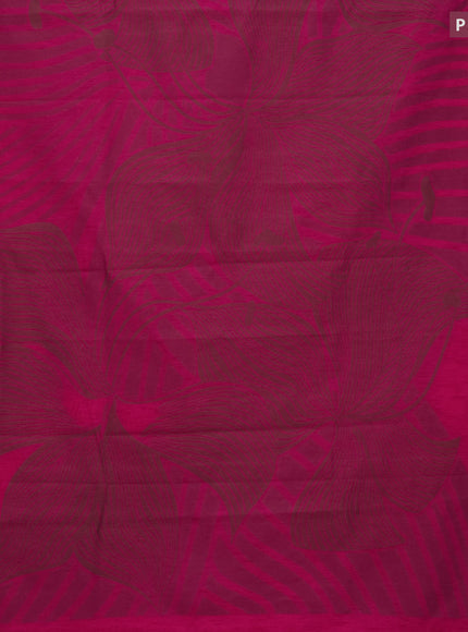 Banarasi semi matka silk saree pink and brown with allover thread weaves in borderless style