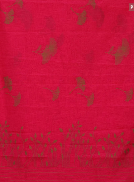 Banarasi semi matka silk saree pink with thread woven buttas and thread woven border