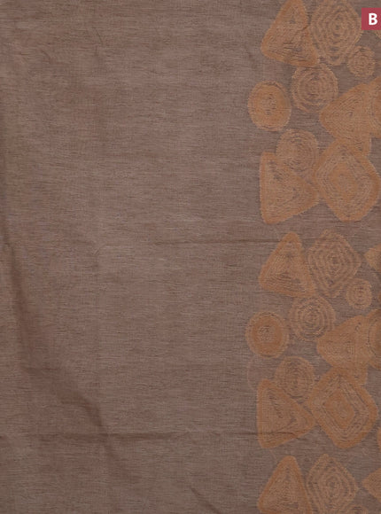 Banarasi semi matka silk saree grey with zari weaves in borderless style