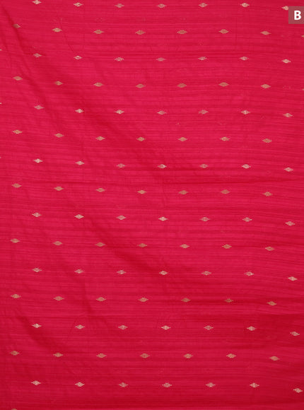 Banarasi semi matka silk saree pink with zari woven buttas and temple design zari woven border