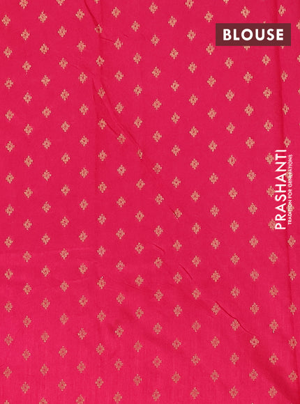 Banarasi semi matka silk saree pink with zari woven buttas and temple design zari woven border