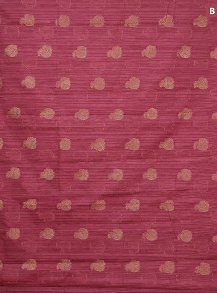 Banarasi semi matka silk saree onion pink with zari woven buttas and zari woven border