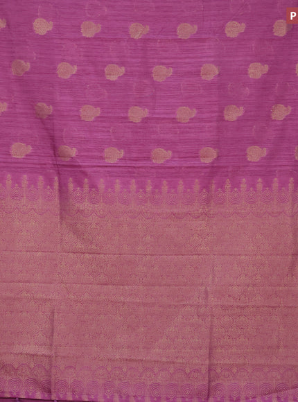 Banarasi semi matka silk saree mauve pink with zari woven buttas and zari woven border