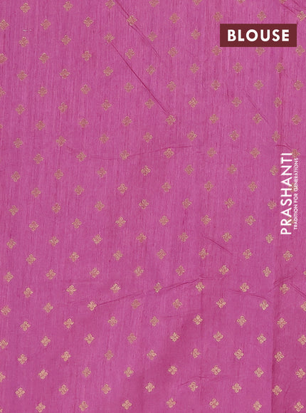 Banarasi semi matka silk saree mauve pink with zari woven buttas and zari woven border