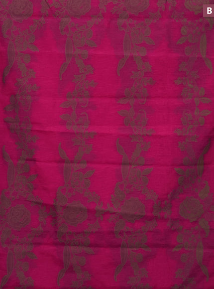 Banarasi semi matka silk saree pink with allover thread weaves in borderless style