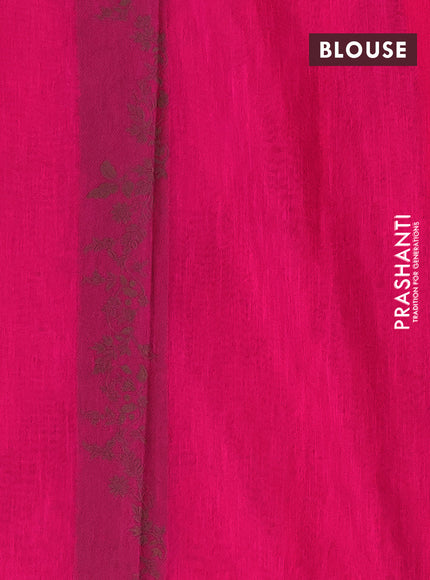 Banarasi semi matka silk saree pink with allover thread weaves in borderless style