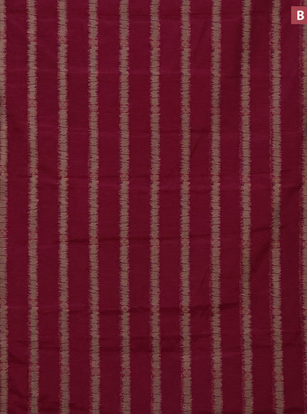 Banarasi semi matka silk saree wine shade with allover thread weaves in borderless style