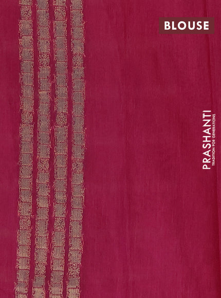 Banarasi semi matka silk saree wine shade with allover thread weaves in borderless style