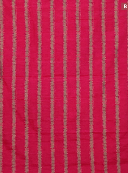 Banarasi semi matka silk saree pink with allover thread weaves in borderless style